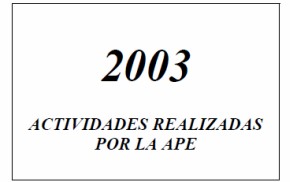 Memoria de actividades 2003