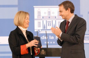 Intervención de José Luis Rodríguez Zapatero en la entrega de la Medalla del Mérito constitucional a la viuda de Javier Pradera