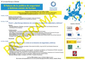IX Jornada Europa a Debate. El futuro de la política de seguridad y defensa común de Europa