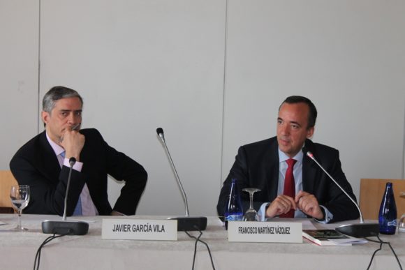 Javier García Vila, Director de Europa Press, y Francisco Martínez Vázquez, Secretario de Estado de Seguridad