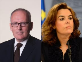 Frans Timmermans y Soraya Sáenz de Santamaría debatieron sobre “La Europa de los valores”