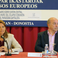 Arantza Quiroga y Joaquín Almunia