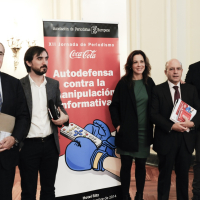 Javier Ayuso, Ignacio Escolar, Mamen Mendizábal, José Antonio Zarzalejos y Rubén Amón