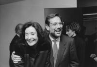 Nuria Espert y Javier Solana