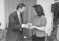 Javier Solana y Nuria Espert