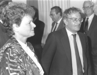 Gro H. Brundtland y Carlos Luis Álvarez