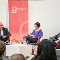 Josep Borrell, Valérie Demon y Benoît Pellistrandi