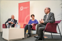 Josep Borrell, Valérie Demon y Benoît Pellistrandi