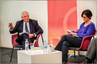 Josep Borrell y Valérie Demon