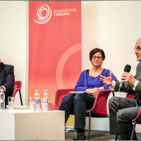 Josep Borrell, Valérie Demon y Benoît Pellistrandi