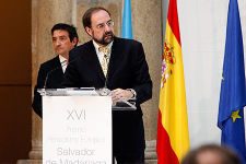 Felipe Sahagún en un momento de su discurso