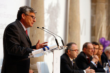 Fran Sevilla durante su discurso