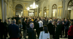 Vista general del Salón de Pasos Perdidos de La Bolsa durante la celebración del acto