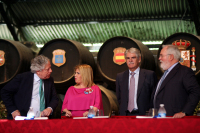 De izq. a dcha.: Miguel Ángel Aguilar, Mamén Sanchez, Alfonso Dastis y Miguel Arias Cañete