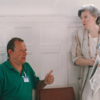 Adam Michnik y Hanna Suchocka