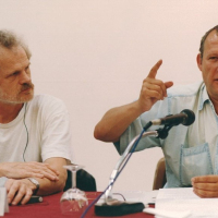 Raymond Rehnicer y Adam Michnik