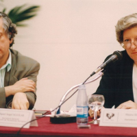 Miguel Ángel Aguilar y Hanna Suchocka