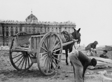 Obras en los jardines del Palacio Real