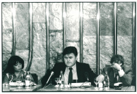Patricia Verdugo, Walter Haubrich y Carlos Luis Álvarez