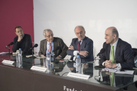 Xavier Más, Salvador Giner, Santiago Muñoz y José Antonio Zarzalejos