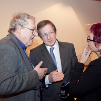 Adam Michnik, Matthijs van Bonzel y Anna Bosch