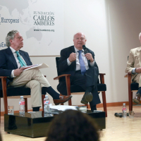 Miguel Ángel Aguilar, Miguel Ángel Moratinos y José Manuel García-Margallo