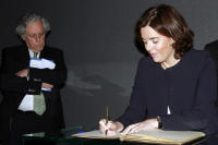 Soraya Sáenz de Santamaría y Miguel Ángel Aguilar