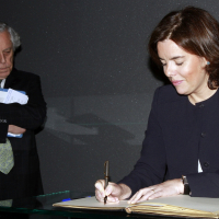 Soraya Sáenz de Santamaría y Miguel Ángel Aguilar