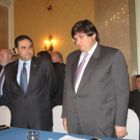 Elías Antonio Saca y Jaime Abello