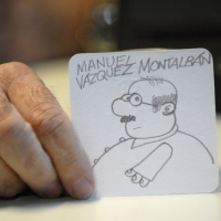 Caricatura de Manuel Vázquez Montalbán