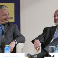 Didier Reynders y Pedro Solbes