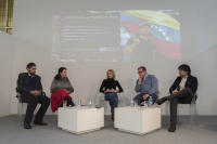 De izq. a dcha.: César Batiz, Milagros Socorro, Karina Sainz Borgo, Ricardo Cayuela y Domenico Chiappe