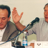 Fernando Valenzuela y Adam Michnik