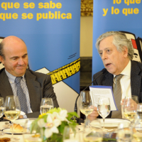 Luis de Guindos y Miguel Ángel Aguilar