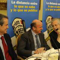 Marcos de Quinto, Luis de Guindos y Miguel Ángel Aguilar