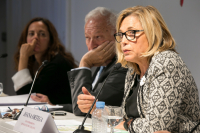 Joana Ortega durante una de sus intervenciones