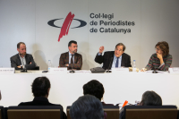 Enric Hernández, Santi Vila, Francesc de Carreras y Montserrat Domínguez