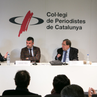 Enric Hernández, Santi Vila, Francesc de Carreras y Montserrat Domínguez
