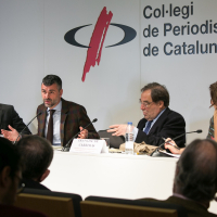 Enric Hernández, Santi Vila, Francesc de Carreras y Montserrat Domínguez