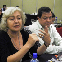 Mónica Gonzáles y Andrés Colmán