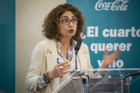 La Ministra de Hacienda, María Jesús Montero, en la clausura de la Jornada