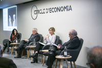 Lola García, Carlos Solchaga, Máriam Martínez-Bascuñán y Andreu Mas Colell