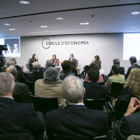 Plano general del salón del Cercle d\'Economia durante el encuentro