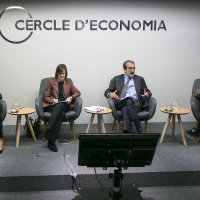 De izq. a dcha.: Anna Cristeto, Teresa Garcia Milà, Emilio Ontiveros y Rosa Cullell
