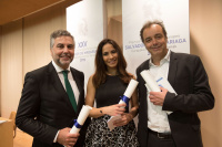 Los tres galardonados del XXV Premio "Salvador de Madariaga": Carlos Aslina, Ana Núñez-Milara y Xavier Mas de Xaxàs