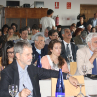 Público en la conferencia del Secretario de Estado