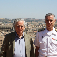 Miguel Ángel Aguilar y el Almirante Fernando García Sánchez.