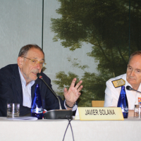 Javier Solana y el Almirante Juan Francisco Martínez Núñe