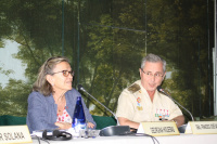 Georgina Higueras y el General Francisco José Dacoba