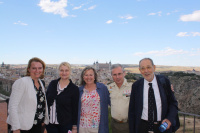 Sylvie Matelly, Svetlana Bokeriya, Georgina Higueras, el General Francisco José Dacoba y Javier Solana